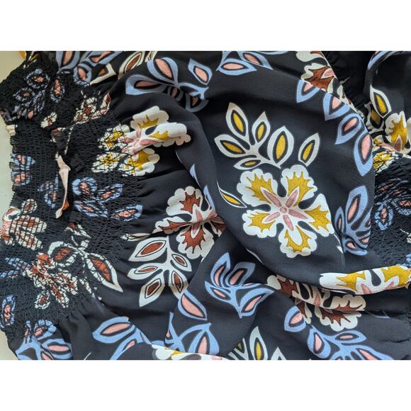 Tory Burch Silk Floral Indie Tiered Maxi Dress Size 0 Hopewell Runs Large #1A459 - Picture 9 of 12